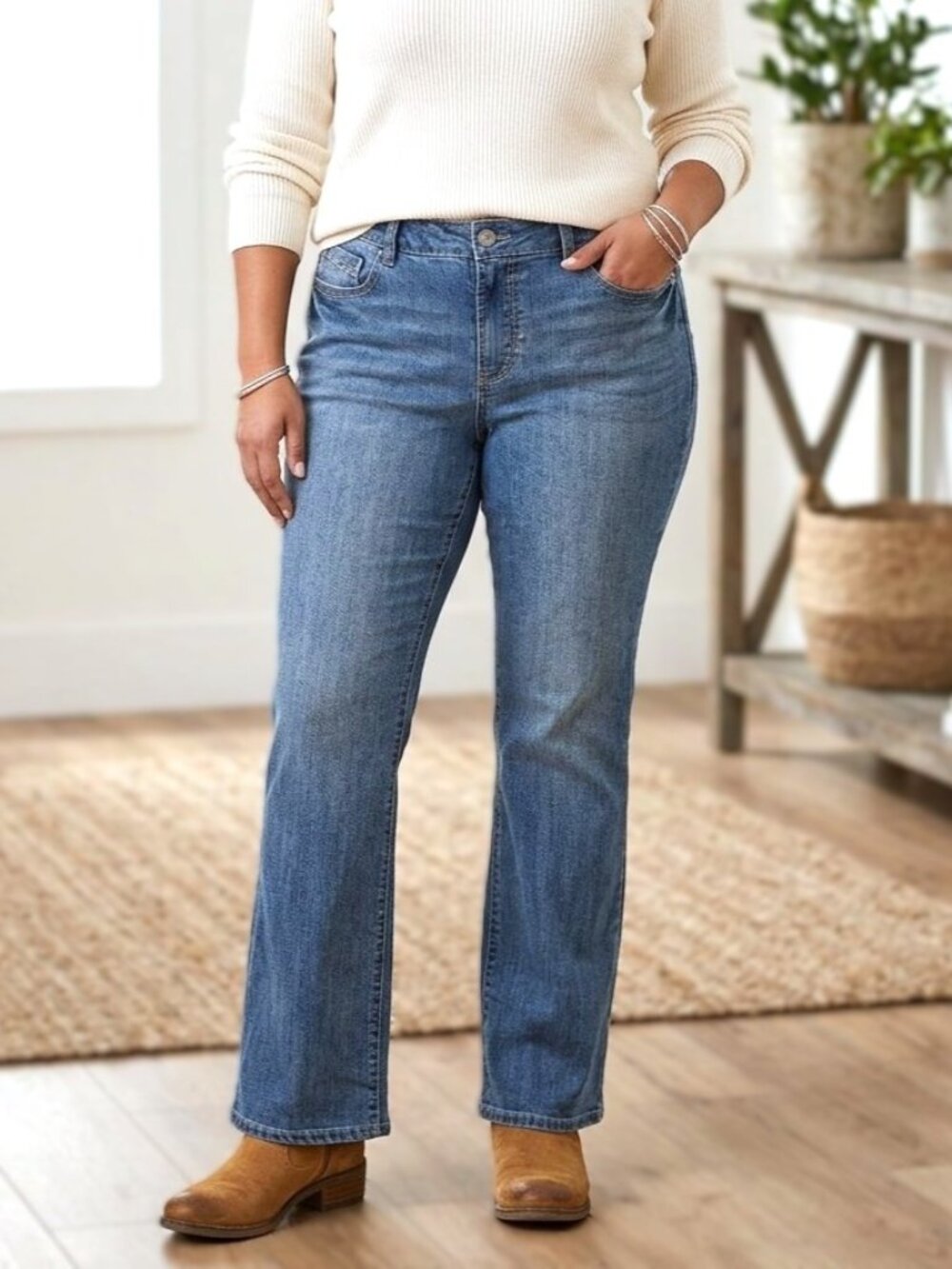 FADED GLORY Bootcut Jeans. Plus Size 16A